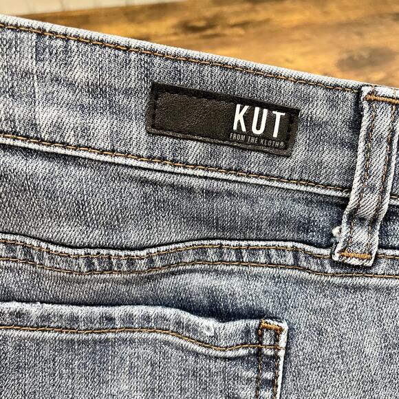 Kut from the Kloth Plus Size 18W Shorts Gidget Fray High Waist Medium Wash - Picture 10 of 15